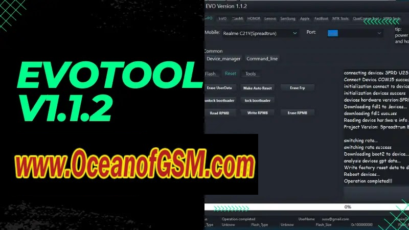 EVOTool V1.1.2 MTK Qcom SPD free download: