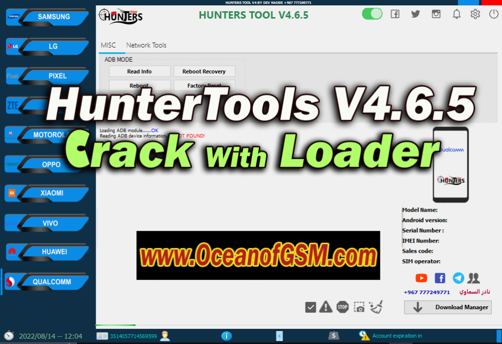 HUNTER TOOL V4.6.5 Crack + Loader effected tool: