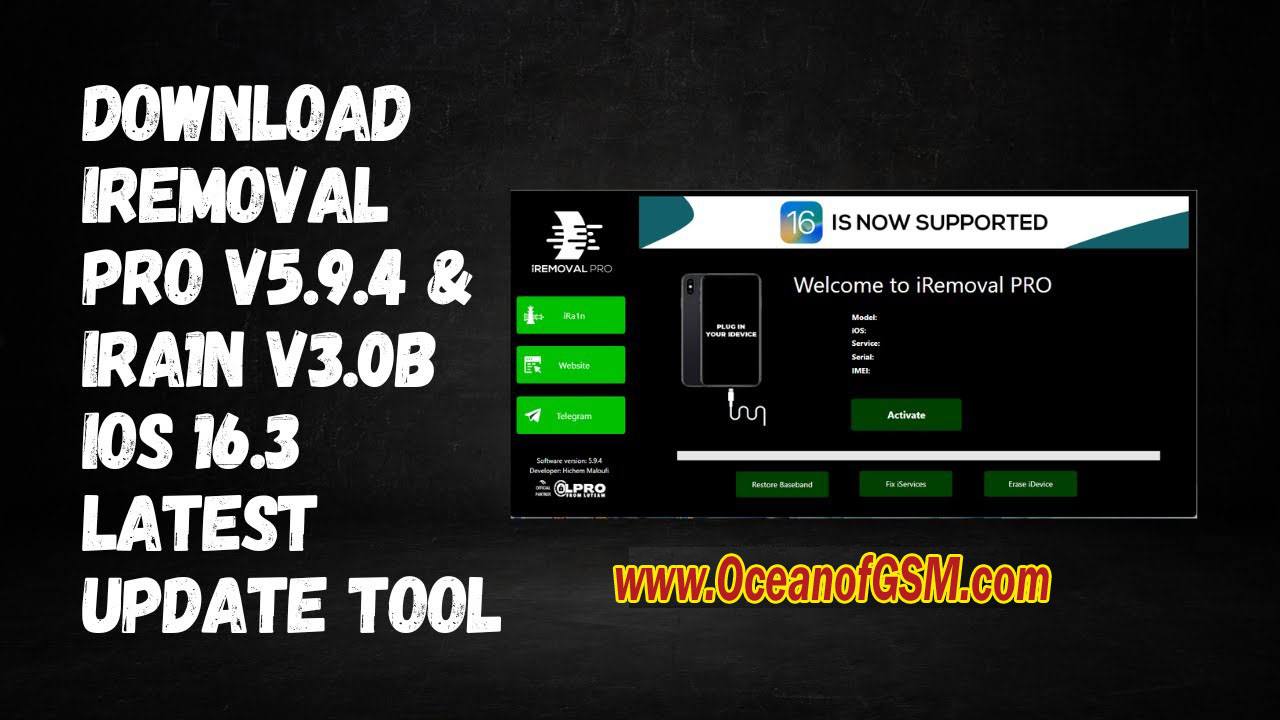 iRemoval PRO v5.9.4 & iRa1n v3.0 ICloud Bypass Free Download