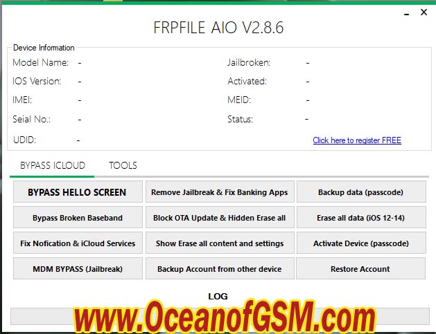 FRPFILE AIO v2.8.6 Latest ICloud Bypass Tool Free Download