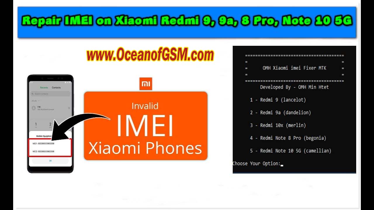 OMH Xiaomi IMEI Fixer Tool V1.0 Free Download